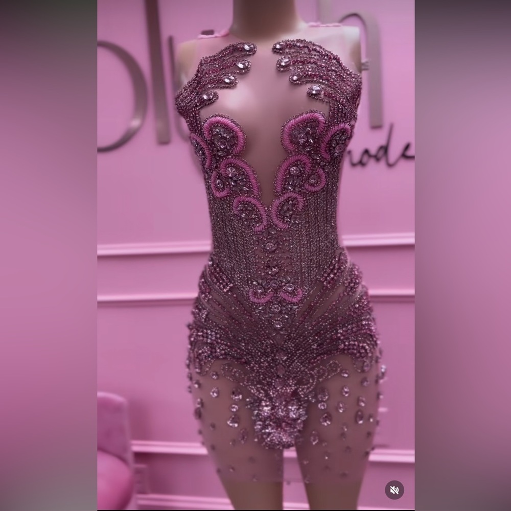 Custom Barbie world birthday dress sized Medium.